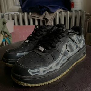 Nike Air Force One Halloween “Skeleton” Size 10 Mens